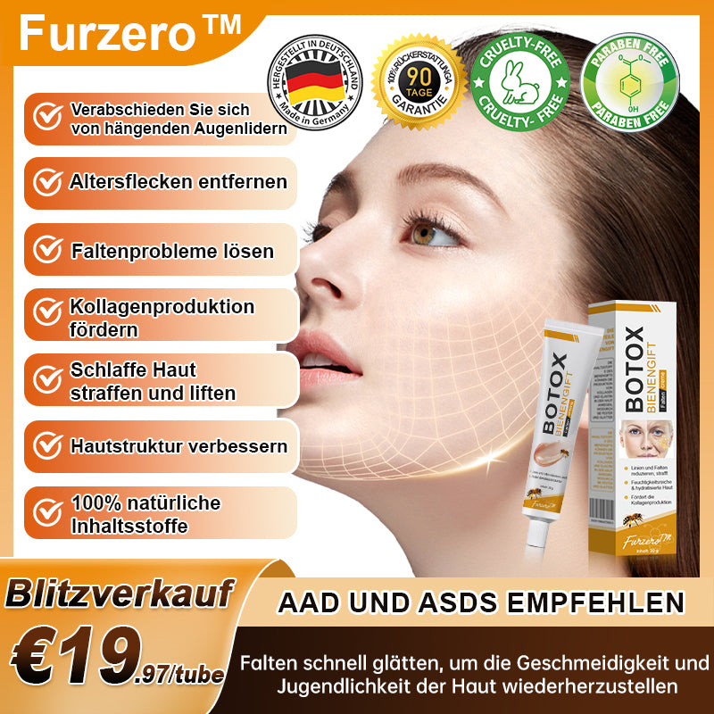 ✨🍀Jetzt jugendliche Haut zurückgewinnen ✅Furzero™ Botox Bienengift Falten- und Fleckencreme-Letzter Tag der Aktion: 70 % Rabatt