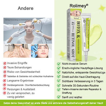 ✨👨‍⚕️Jetzt jugendliche Haut zurückgewinnen 💫Rolimey® Botox & Vita-A Retinol Shot Falten-Lift Straffungscreme
