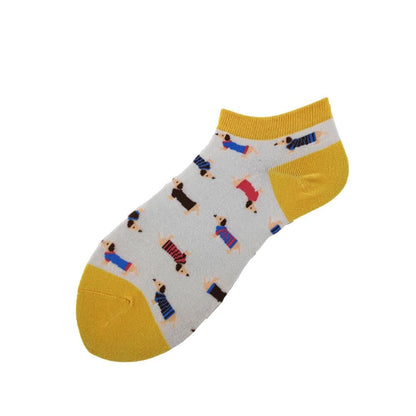 Tier Frauen Socken Bunte Nette Wurst Hund Baumwolle Cartoon Paar Dame Mädchen Frühling Sommer Socken