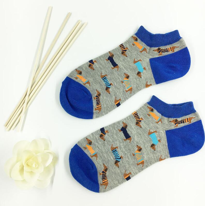 Tier Frauen Socken Bunte Nette Wurst Hund Baumwolle Cartoon Paar Dame Mädchen Frühling Sommer Socken