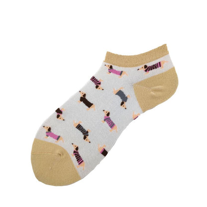 Tier Frauen Socken Bunte Nette Wurst Hund Baumwolle Cartoon Paar Dame Mädchen Frühling Sommer Socken