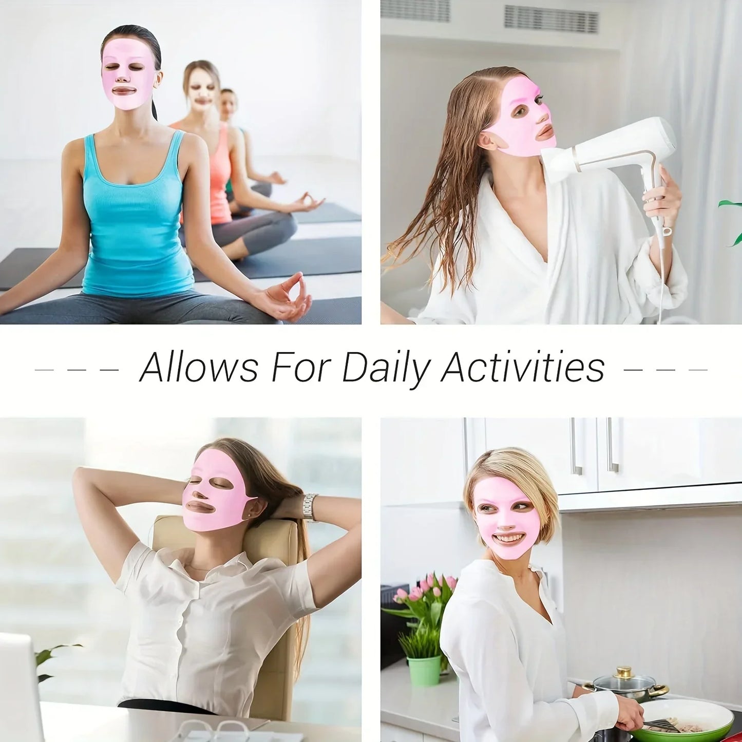1pcs Silikon Gesichtsmaske feuchtigkeitsspendende Maske Abdeckung Anti-Verdunstung Beauty Facial Tool wiederverwendbare Maske Fixierung Abdeckung