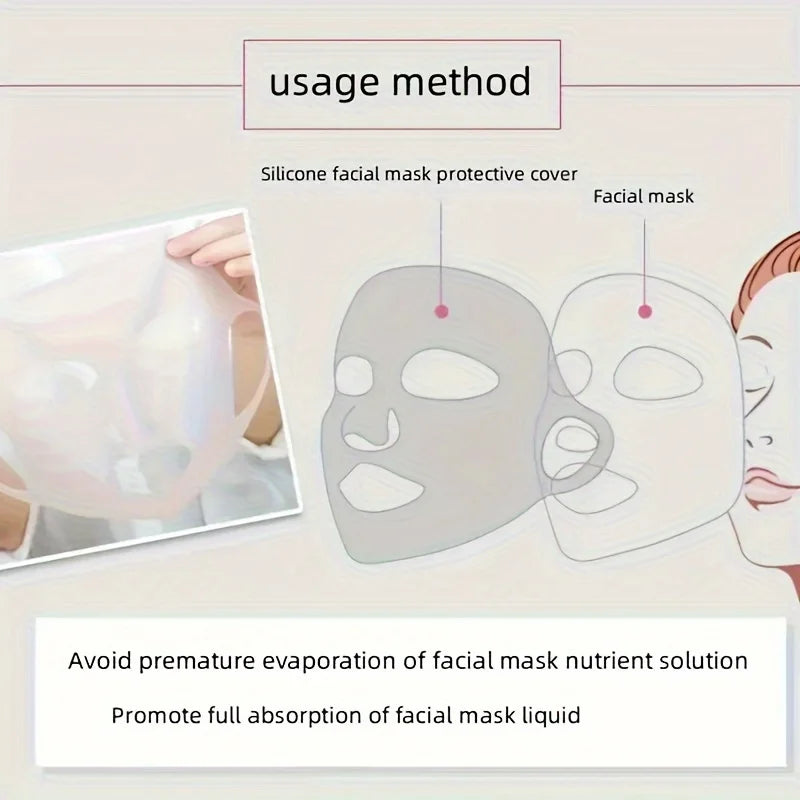 Maskenhülle aus Silikon, am Ohr befestigte Maske zur Befeuchtung und Absorption von Essenzen, wiederverwendbares Gesichtspflegegerät
