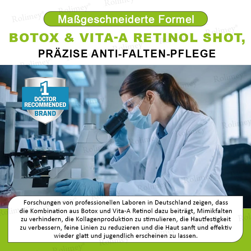 🌿👨‍⚕️Jetzt jugendliche Haut zurückgewinnen 💫Rolimey® Botox & Vita-A Retinol Shot Falten-Lift Straffungscreme