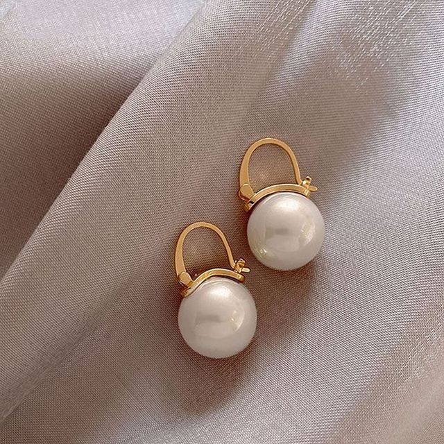 2023 New Korean Style Contracted Heart Pearl Earrings For Women Sweet Flower Zircon Geometric Stud Earring Girl Party Jewelry