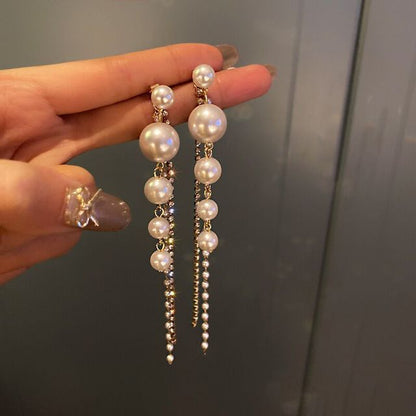 2023 New Korean Style Contracted Heart Pearl Earrings For Women Sweet Flower Zircon Geometric Stud Earring Girl Party Jewelry