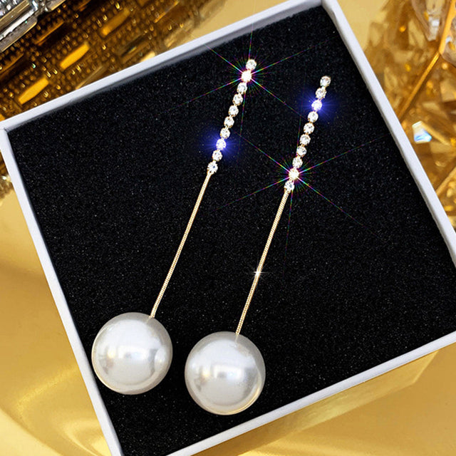 2023 New Korean Style Contracted Heart Pearl Earrings For Women Sweet Flower Zircon Geometric Stud Earring Girl Party Jewelry