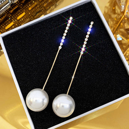 2023 New Korean Style Contracted Heart Pearl Earrings For Women Sweet Flower Zircon Geometric Stud Earring Girl Party Jewelry