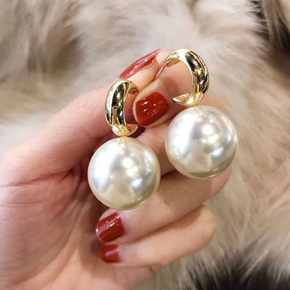 2023 New Korean Style Contracted Heart Pearl Earrings For Women Sweet Flower Zircon Geometric Stud Earring Girl Party Jewelry