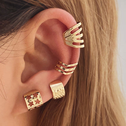 Vintage Snake Earrings for Women Charm Gold Color Round Ear Clips Female 2022 Trend Ear Cuffs Valentine's Day Gift Jewelry