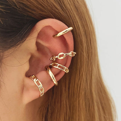 Vintage Snake Earrings for Women Charm Gold Color Round Ear Clips Female 2022 Trend Ear Cuffs Valentine's Day Gift Jewelry